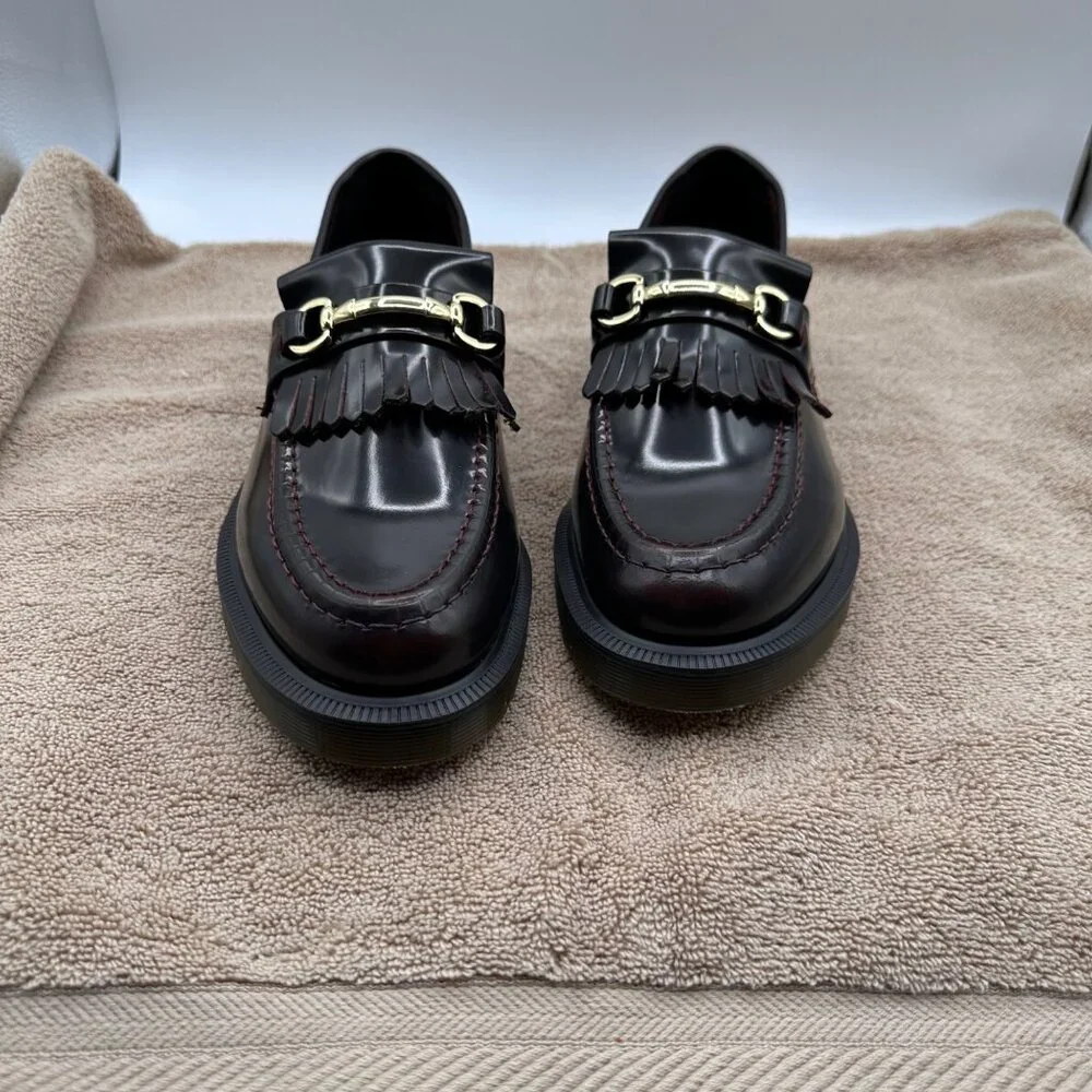 Dr Martens Unisex M 9/10 Adrian Snaffle Smooth Leather Kiltie Casual Loafers